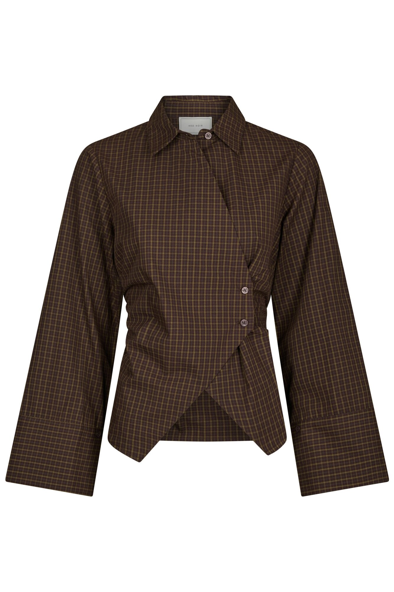 Fenli Small Check skjorte - Aubergine